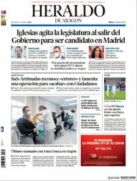 Portada Heraldo de Aragón 2021-03-16