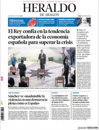 Portada Heraldo de Aragón 2021-02-20