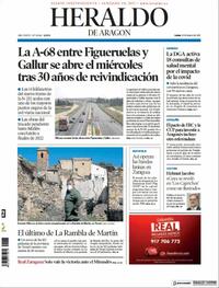 Portada Heraldo de Aragón 2021-03-22