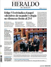 Portada Heraldo de Aragón 2021-02-24