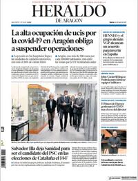 Portada Heraldo de Aragón 2021-01-26