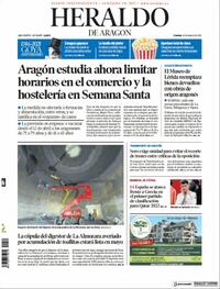 Portada Heraldo de Aragón 2021-03-26