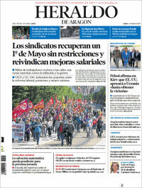 Portada Heraldo de Aragón 2022-05-02