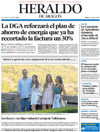 Portada Heraldo de Aragón 2022-08-02