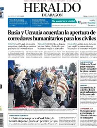 Portada Heraldo de Aragón 2022-03-04