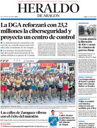 Portada Heraldo de Aragón 2022-04-04