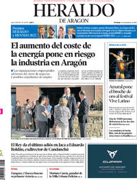 Portada Heraldo de Aragón 2022-09-04