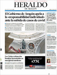 Portada Heraldo de Aragón 2022-05-05