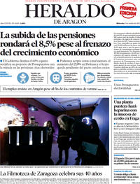 Portada Heraldo de Aragón 2022-10-05