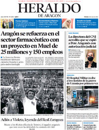 Portada Heraldo de Aragón 2022-05-06