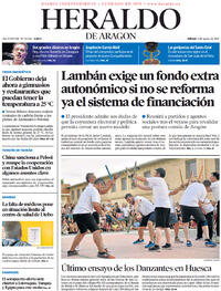 Portada Heraldo de Aragón 2022-08-06
