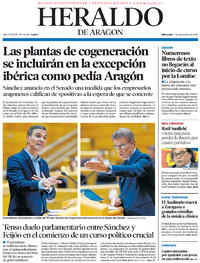 Portada Heraldo de Aragón 2022-09-07