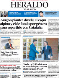 Portada Heraldo de Aragón 2022-04-08
