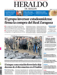 Portada Heraldo de Aragón 2022-04-09
