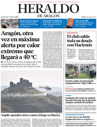 Portada Heraldo de Aragón 2022-08-12