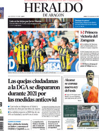 Portada Heraldo de Aragón 2022-09-12