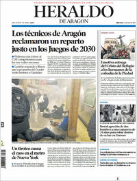 Portada Heraldo de Aragón 2022-04-13