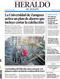 Portada Heraldo de Aragón 2022-03-15