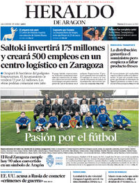 Portada Heraldo de Aragón 2022-03-18