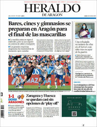 Portada Heraldo de Aragón 2022-04-18