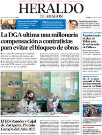 Portada Heraldo de Aragón 2022-03-19