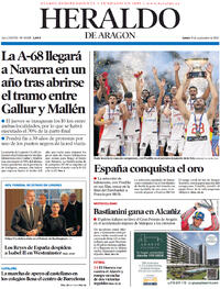 Portada Heraldo de Aragón 2022-09-19