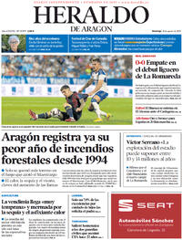 Portada Heraldo de Aragón 2022-08-21