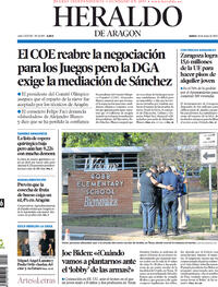 Portada Heraldo de Aragón 2022-05-26