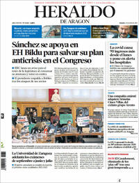 Portada Heraldo de Aragón 2022-04-29