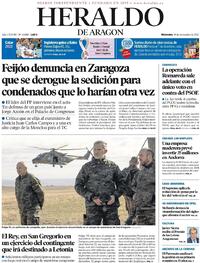 Portada Heraldo de Aragón 2022-11-30
