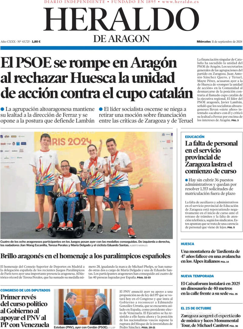 Portada Levante 2024-09-11