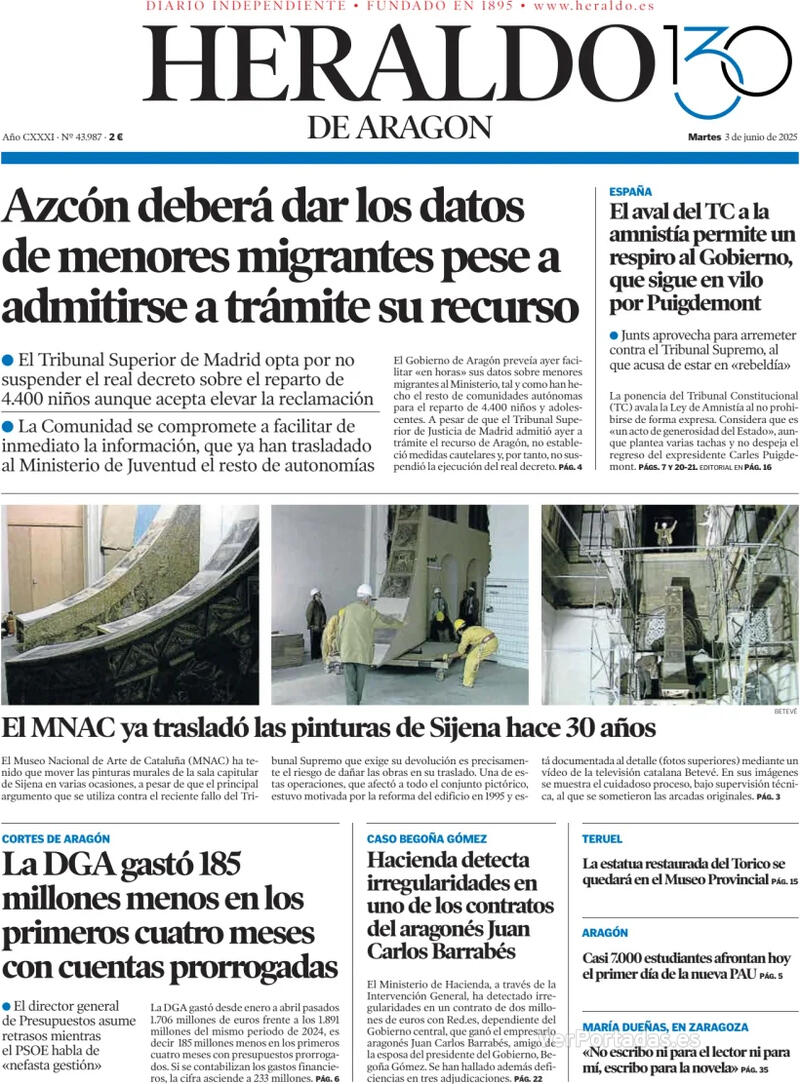 Portada Levante 2025-06-03