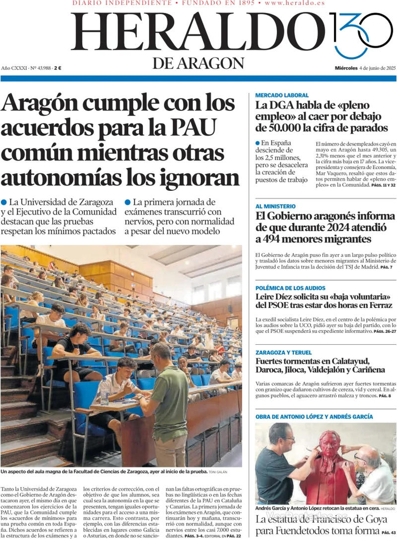 Portada Levante 2025-06-04