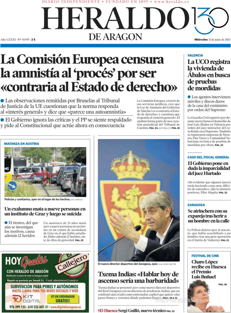 Portada Levante 2025-06-11