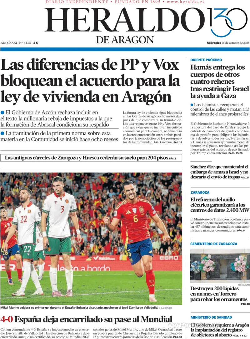 Portada Levante 2025-10-15