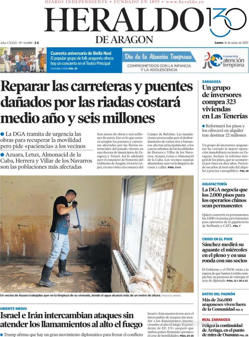 Portada Levante 2025-06-16