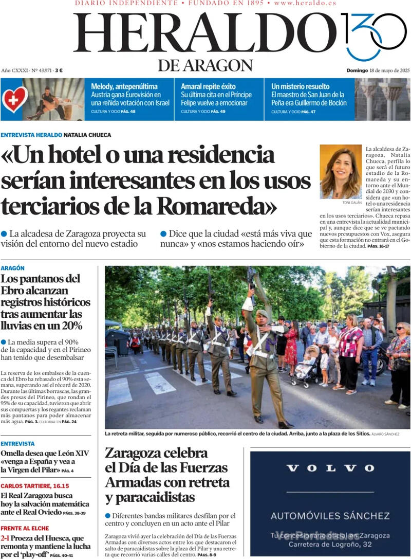 Portada Levante 2025-05-18