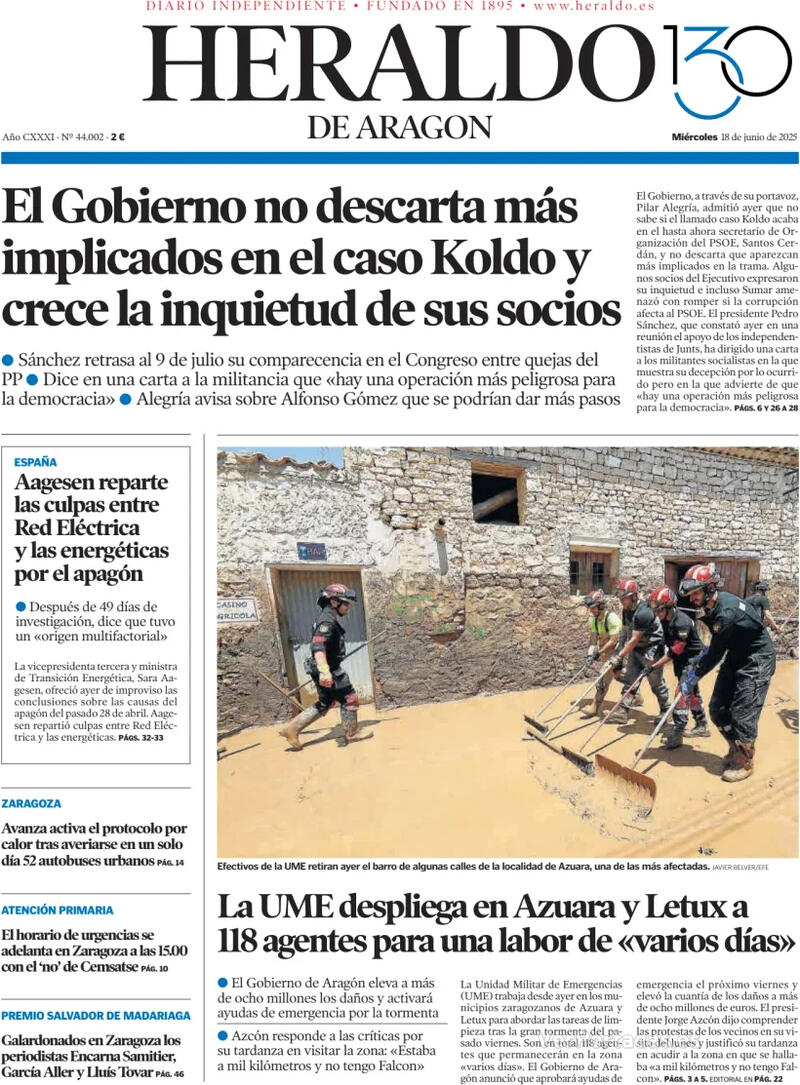 Portada Levante 2025-06-18