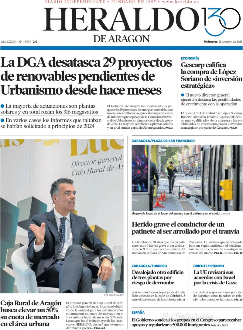 Portada Levante 2025-05-21