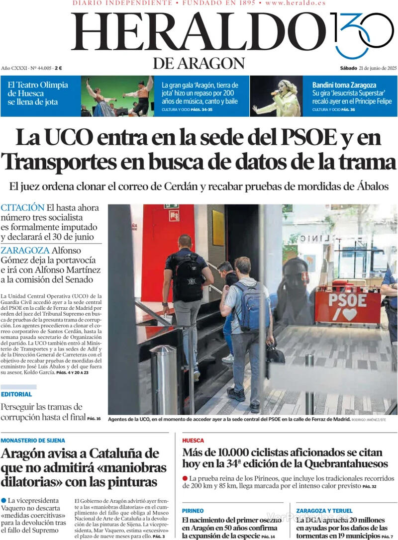 Portada Levante 2025-06-21