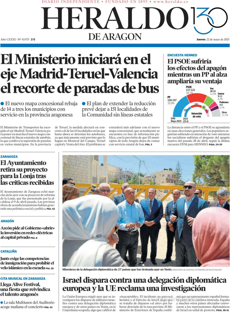 Portada Levante 2025-05-22