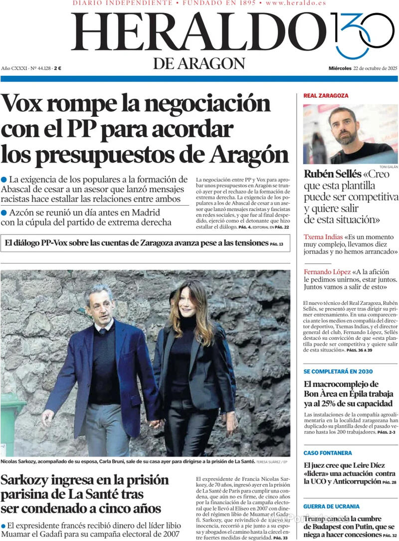 Portada Levante 2025-10-22