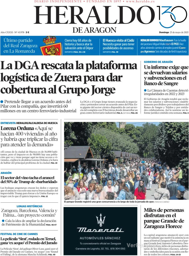 Portada Levante 2025-05-25