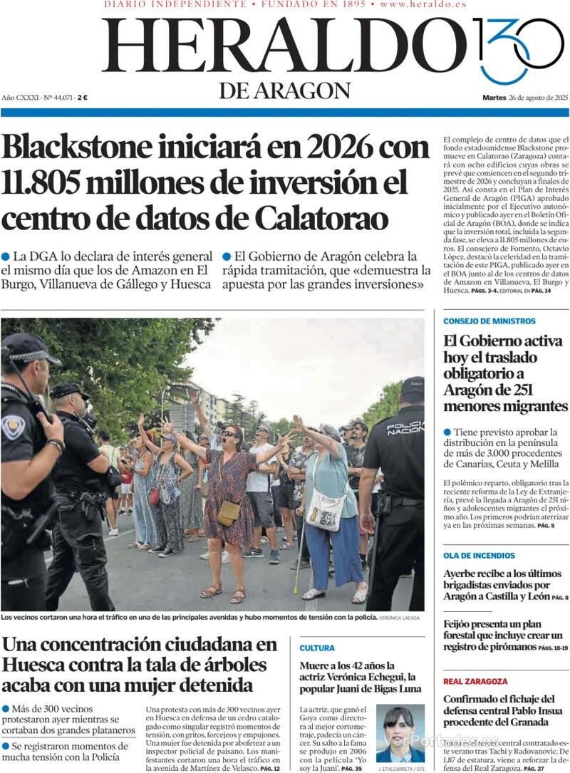 Portada Levante 2025-08-26