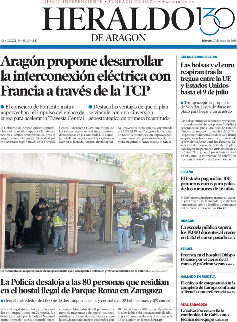Portada Levante 2025-05-27