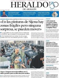 Portada Heraldo de Aragón 2025-08-01