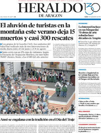 Portada Heraldo de Aragón 2025-09-01