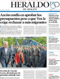 Portada Heraldo de Aragón 2025-09-02
