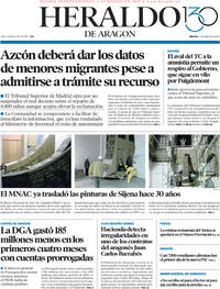 Portada periódico Heraldo de Aragón
