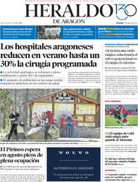 Portada Heraldo de Aragón 2025-08-03
